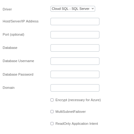Cloud SQL SQL Server Integration