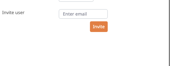 Invite user modal